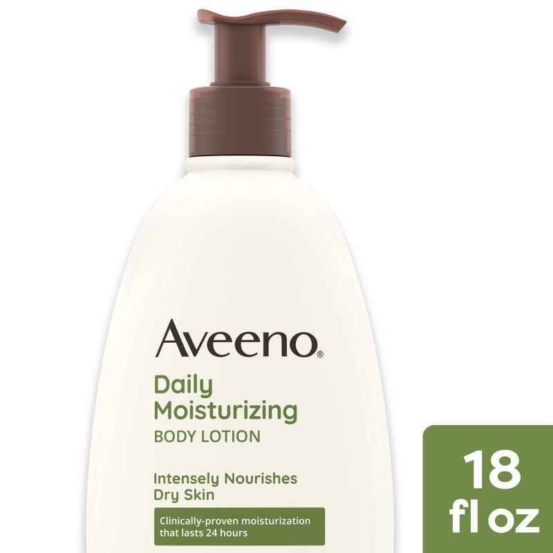 Aveeno Daily Moisturizing Lotion For Dry Skin with Soothing Oats and Rich Emollients, Fragrance Free, 1 of 12