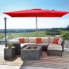 Heynemo 6.5 x 10 Ft Rectangular Patio Umbrella, Outdoor Table Market Umbrella with Crank, 6 Steel Ribs, Polyester Canopy, Tilt Umbrella - 2 of 4