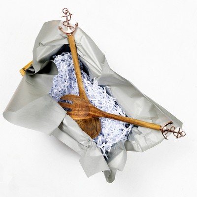 Pavilion Gift Company Anchor - 13" Acacia 2 Piece Utensil Set - Kitchen Utensil Sets — фото 4