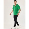 Lars Amadeus Men's Solid Color Zip Up Short Sleeve Hoodies Sweatshirt - 4 of 4
