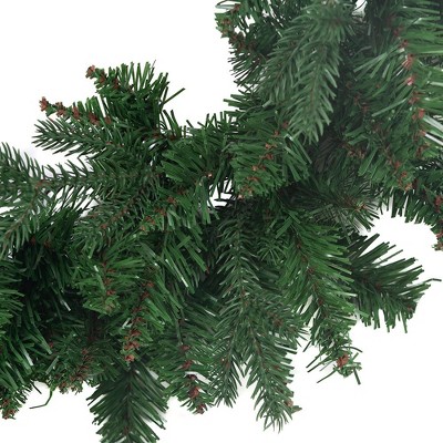 24-Inch Green Pine Artificial Christmas Wreath with Lights