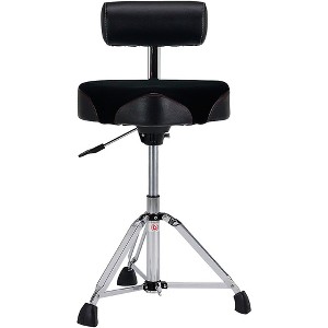 Gibraltar Hydraulic 16 in. Cordura Saddle Drum Throne with Backrest - 1 of 4