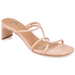Journee Collection Womens Rianne Open Square Toe Half Block Heel Sandals - 1 of 4
