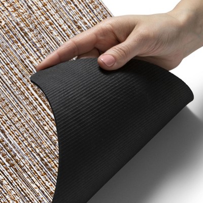 Smooth Step Grey and Gold Houndstooth Utility Mat