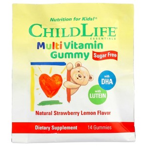 ChildLife Essentials Multivitamin Gummy, Natural Strawberry Lemon, 14 Gummies - 1 of 2