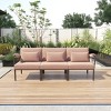 Kumasinova 15" Rectangle Patio Couch Pillows,Weather-Resistant Beds Pillow with Soft Foam Fill,Outdoor Decorative Pillows for Bed and Garden,Pink - 3 of 4
