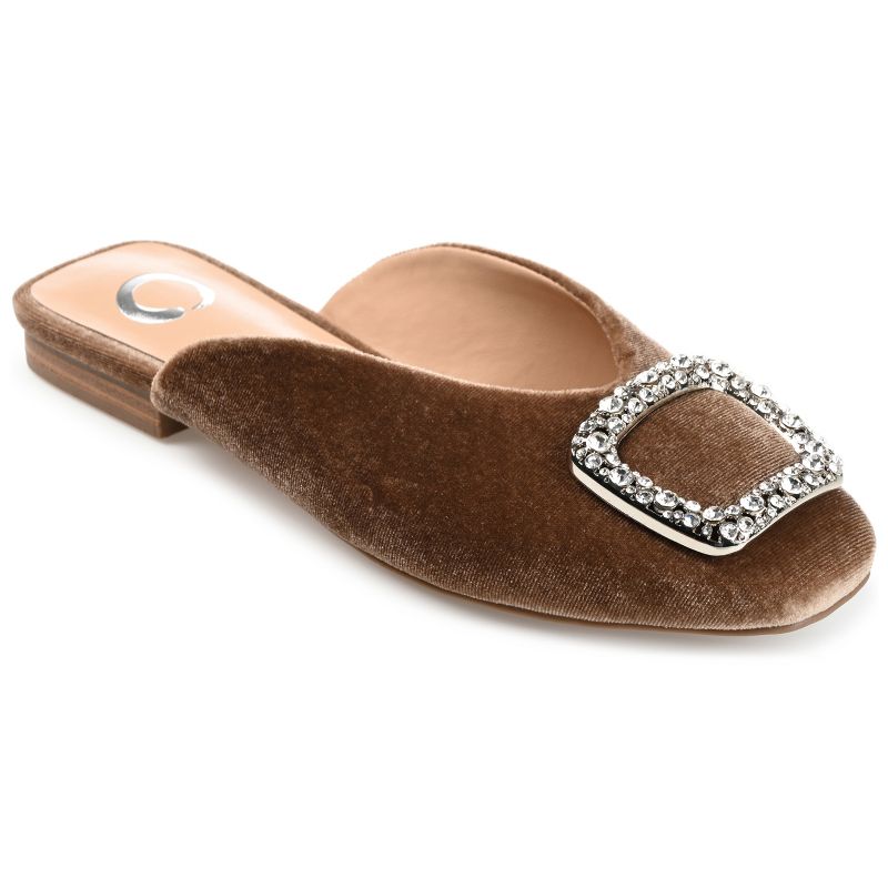 Journee Collection Womens Sonnia Mules Square Toe Slip On Flats, 1 of 11