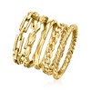 Ross-Simons 18kt Gold Over Sterling Jewelry Set: 5 Stackable Rings - 3 of 4