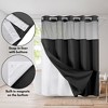 Americanflat 72x75 Hookless Waffle Pattern Shower Curtain - Water-Resistant Long Shower Curtain with Sheer Panel, Snap-In Liner, and Grommets - 4 of 4