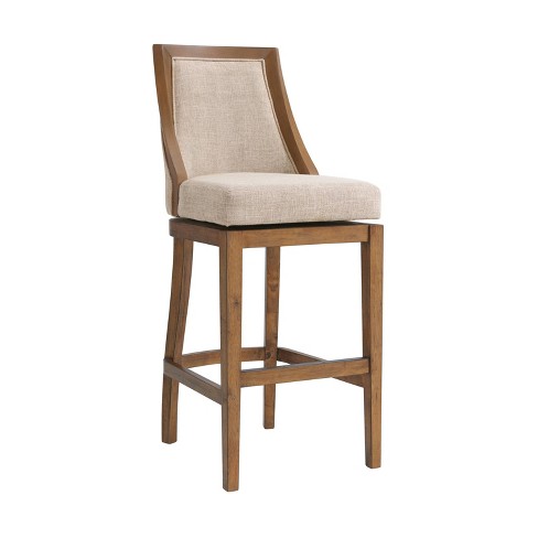 Trademark global padded swivel online bar stool with back