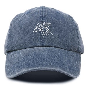 Dalix UFO Embroidered Alien Dad Hat Cotton Baseball Cap Adjustable Mens - 1 of 4