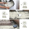 Washable Abstract Area Rug, Ultra-Thin Soft Non-Slip Non-Shedding Mat, Low Pile Floor Carpet for Bedroom Dining Room Living Room, Green 9*12ft - 4 of 4