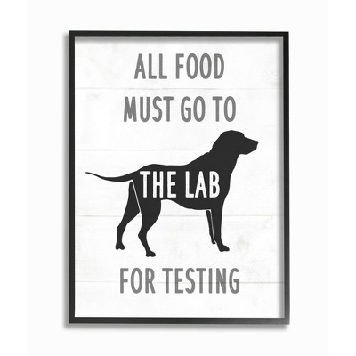 Stupell Industries Kitchen All Food to the Lab Animal Dog Pun