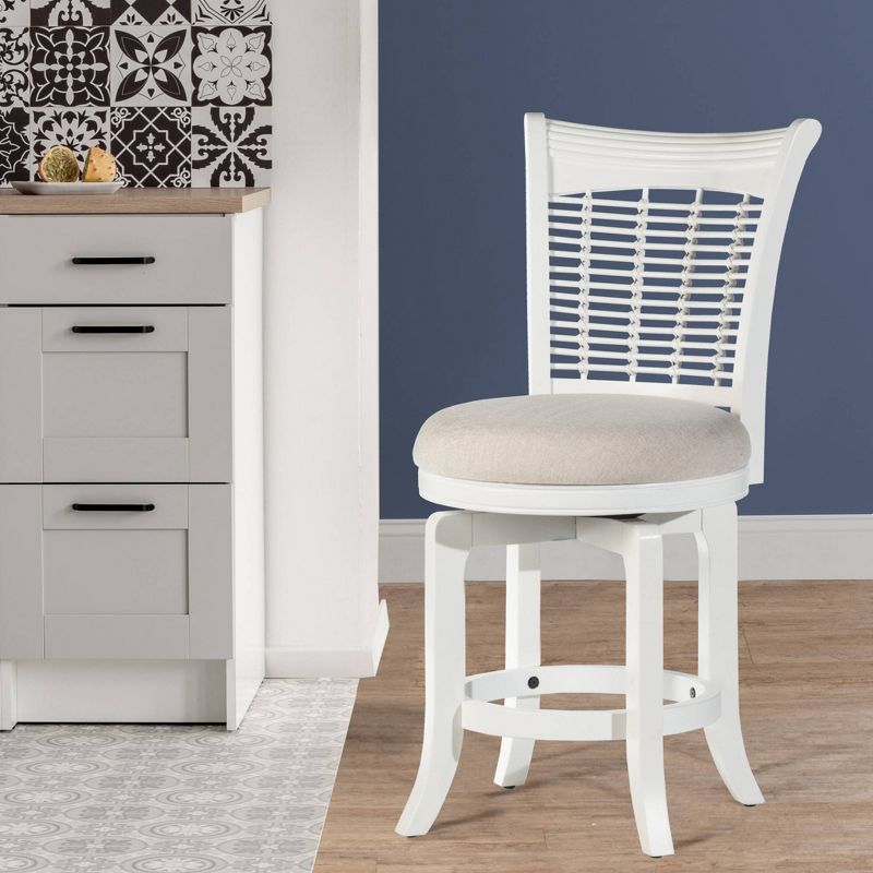 Bayberry Swivel Counter Height Barstool White - Hillsdale Furniture, 4 of 6