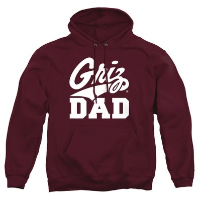 Men's University Of Montana Dad Pull-Over Hoodie Maroon X Large