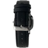 Peugeot Men's 40mm Black Dial Silver Super Slim Case Leather Strap Watch - 2 of 4