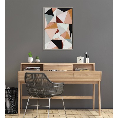 Geo Abstract Multicolor Canvas Print with Polystyrene Frame
