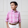 Hope & Henry Boys' Linen Long Sleeve Button Down Shirt, Kids - 3 of 4