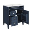 Grungis Freestanding Bathroom Vanity with Top Sink,Modern Single Sink Bathroom Storage Cabinet with 2 Drawers and a Tip-out Drawer - 4 of 4