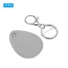 Unique Bargains PU Leather Keychain Holder ID Key Cards Key Fobs with Rings 2 Pcs - 3 of 4