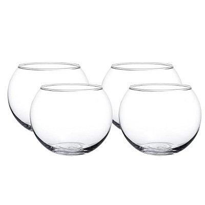 Whole Housewares Clear Glass Bubble Bowl, Decorative Glass Bowl For ...