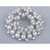 Anna-Kaci Crystal Rhinestone Faux Pearl Flower Swirl Wreath Fashion Pin Brooch - 2 of 4