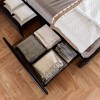 Allewie King Size Upholstered Platform Bed Frame with 4 Storage Drawers, Diamond Stitched Headboard, Wooden Slats, No Box Spring Needed, White - 4 of 4