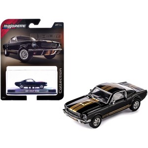 1965 Shelby GT350 Black with Gold Stripes "Collection" Series 1/64 Diecast Model Car by Majorette - 1 of 4