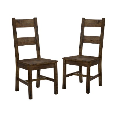 Set of 2 Sims Wood Dining Side Chair Oak - HOMES: Inside + Out