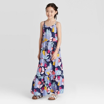 girls floral maxi dresses