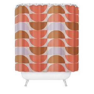 Thirty One Illustrations Plum and Tangerine Shower Curtain - Deny Designs - 1 of 2