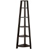 TOAOTBNBO 5 Tier Ladder Bookshelves with Thick Panel, Narrow Storage Bookcase for Display Modern Corner Shelf for Small Space - 2 of 4