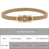 INSPIRE CHIC Women's Skinny Extra 8-Shaped Golden Buckle Holeless Waist Belts - 4 of 4