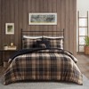 Sapphtopaz 4-Piece Full/Queen Sheet Set, Plush Alternative Comforter Set, Sheets Queen Size Bed Set, Bedding with Decorative Pillow -Black & Brown - 3 of 4