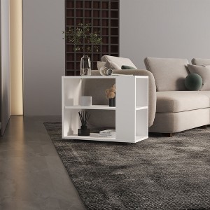 11.8" Garden Side Table with Two Shelves, Compact and Elegant End Table for Living Room or Bedroom - 1 of 4