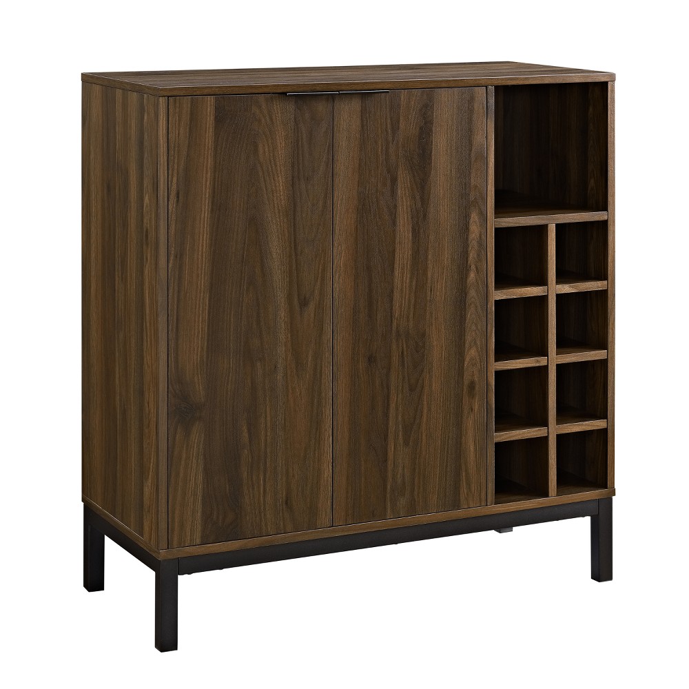 Modern Industrial Dining Bar Cabinet with Wine Storage  - Saracina Home