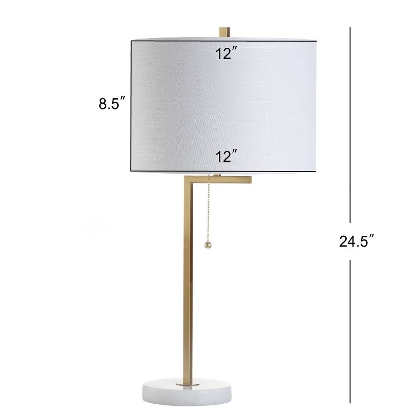 24.5&#34; Metal/Marble Alyssa Table Lamp (Includes LED Light Bulb) Gold - JONATHAN Y, 5 of 12