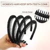 Unique Bargains Women's Teeth Comb Headband 4 Pcs - 4 of 4