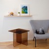 Lirago Tempered  Glass Sofa Table-Multi-Purpose Side Table 17.7"W * 17.7"L * 16.1"H - 3 of 4
