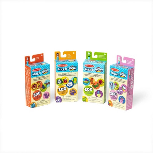 Melissa & Doug Sticker Wow! Refill Bundle (4 Refills - 1 Of Each Style ...