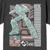 Transformers One Optimus Prime Strike Pose Outline Adult Charcoal Heather Crew Neck Short Sleeve T-shirt - image 2 of 4