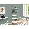 Monarch Specialties Bookshelf Bookcase Etagere Ladder 5 Tier 72InchH Office Bedroom Metal Laminate White Contemporary Modern - 2 of 4
