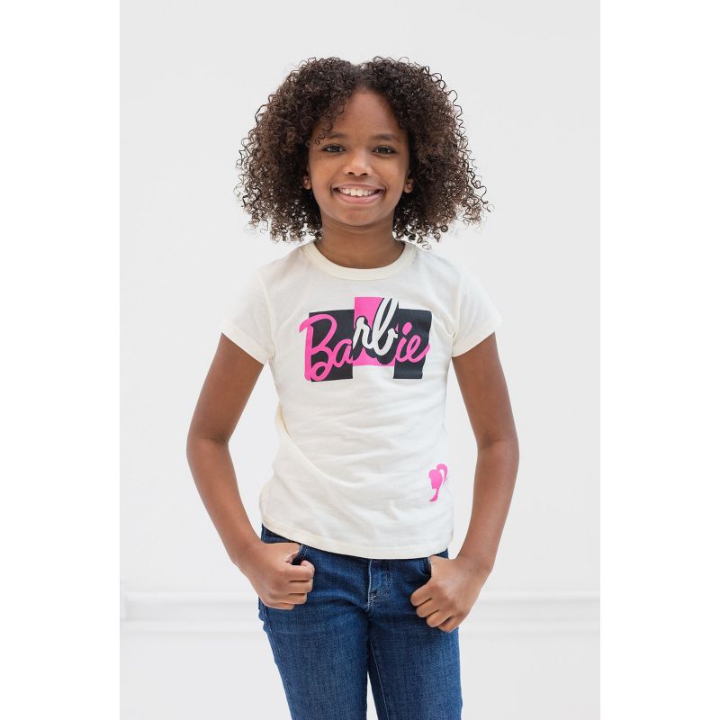 Barbie Girls 2 Pack T-Shirts Toddler, 3 of 8