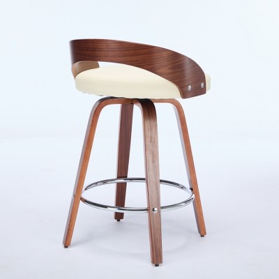 Anybear Bar Stools Set of 2, Swivel Bar Height Stools with Low Back