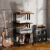 Itopfox 4-Tier AV Media Stand with Power Strips, Wooden Corner Shelf for DVD Players, Game Console, TV Box, Cable Box, Xbox, WiFi Router - 2 of 4