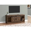 Reclaimed Wood Look TV Stand for TVs up to 60" with Barn Style Sliding Doors Brown - EveryRoom: Modern-Farmhouse Media Console - 2 of 4