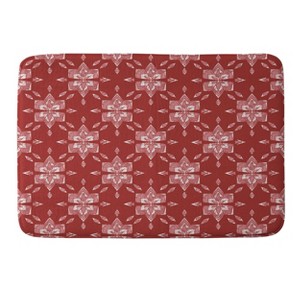 Deny Designs Schatzi Heidi Global Cranberry Memory Foam Bath Rug Brown/Red : Microfiber, Machine Washable, Non-Slip Backing - 1 of 4