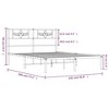 vidaXL Powder-Coated Steel Bed Frame with Headboard - Sturdy Metal Construction - 3 of 4