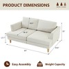Gericco 65" Deep Seat Loveseat Sofa, Mid Century Modern Couches for Living Room, Small Couches for Small Spaces Couches with Wooden Legs - 2 of 4