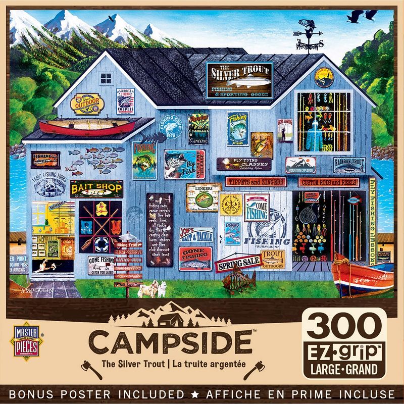 MasterPieces 300 Piece EZ Grip Jigsaw Puzzle - The Silver Trout - 18"x24", 1 of 8